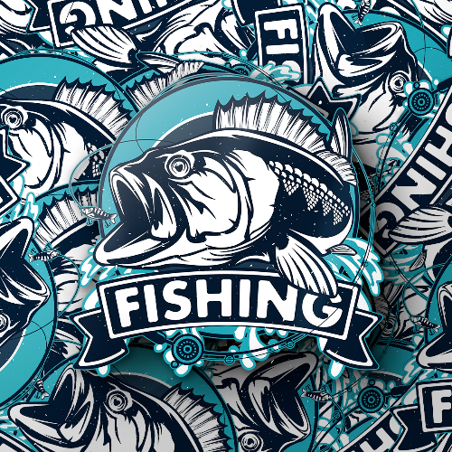 Bass Fish Lure Sticker