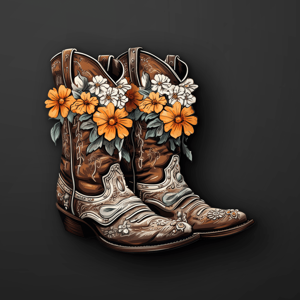 Southwestern Cowboy Boots Sticker