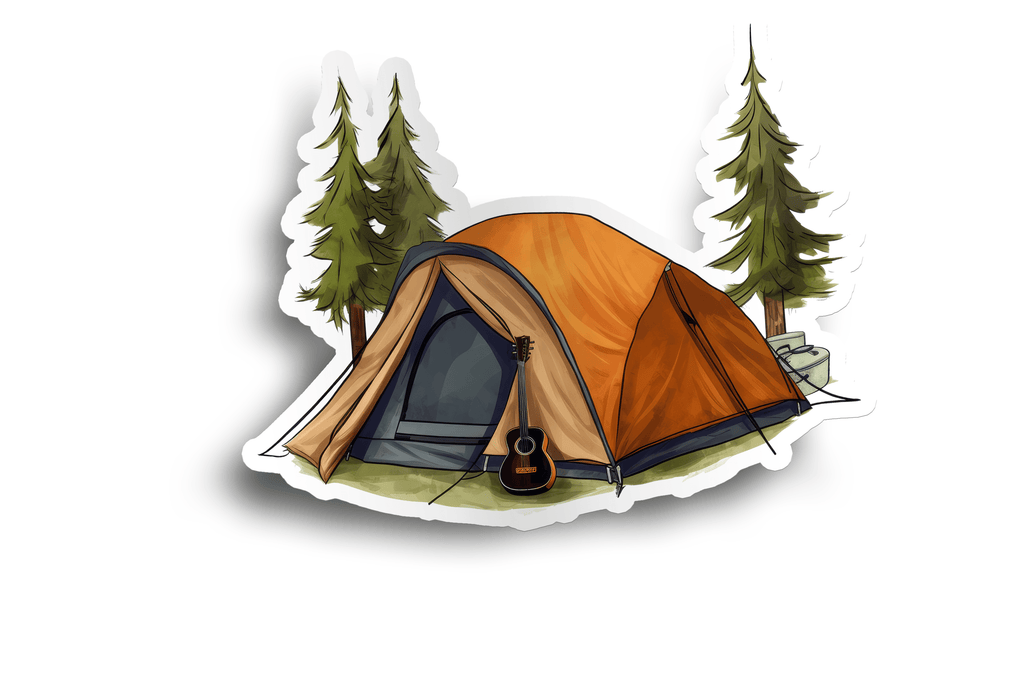 Forest Tent Clear Sticker