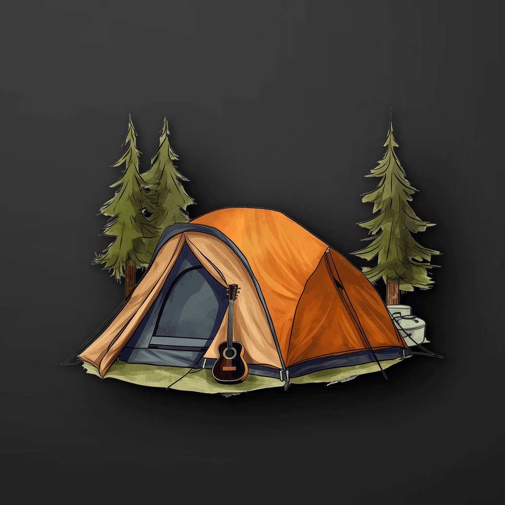 Forest Tent Clear Sticker