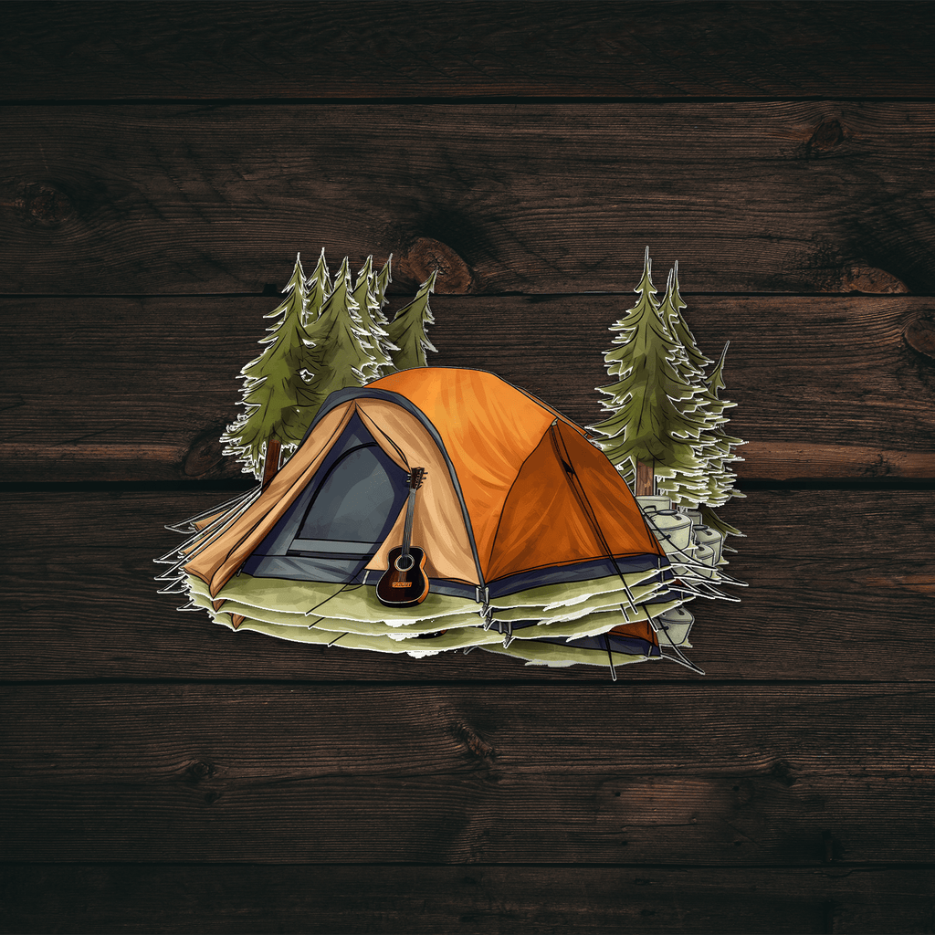 Forest Tent Clear Sticker