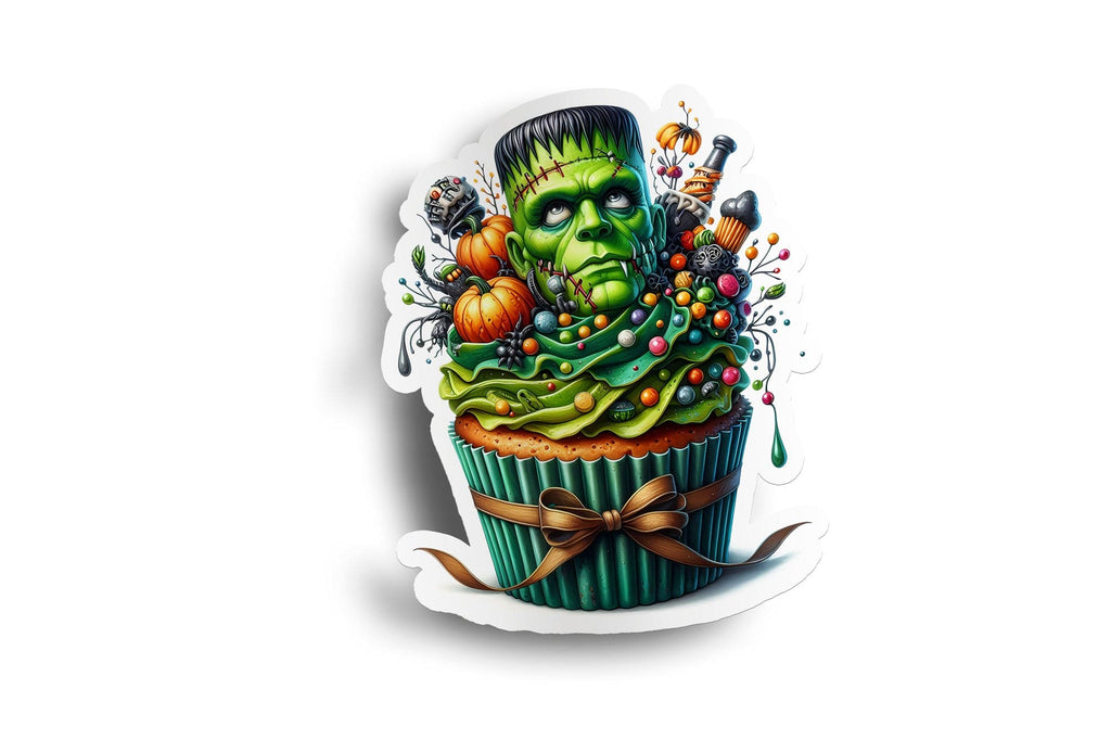 Frankenstein Cupcake Decal