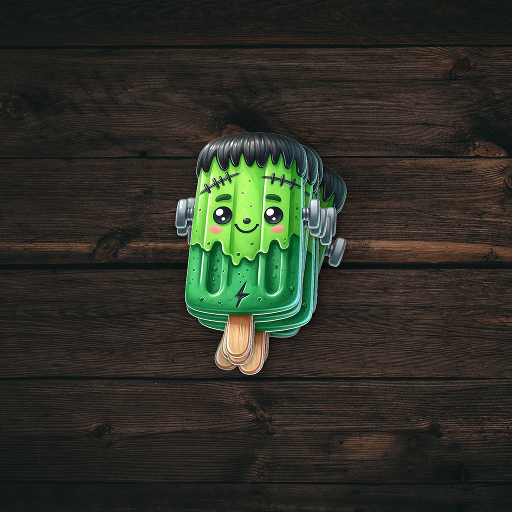 Frankenstein Monster Popsicle Sticker