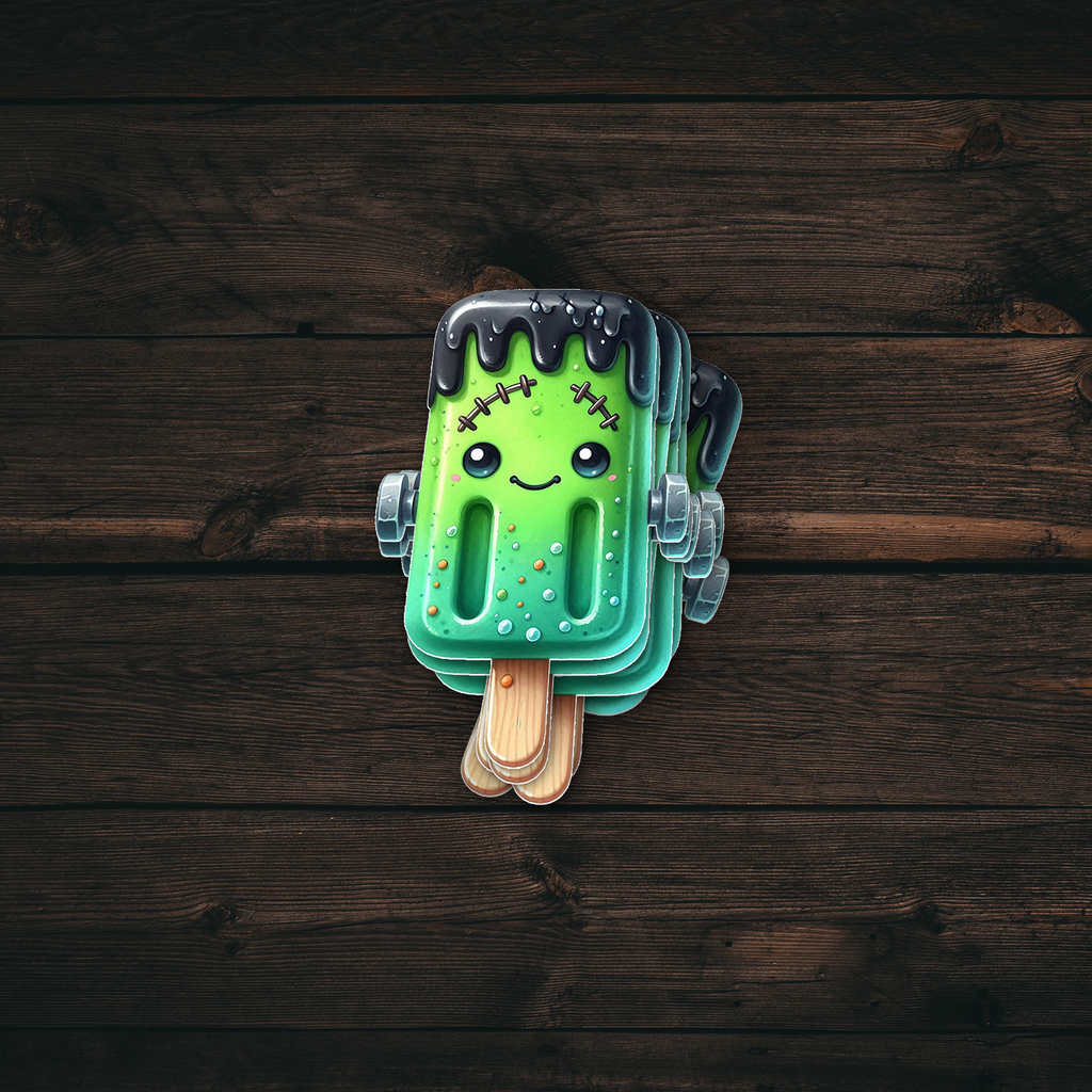 Frankenstein Popsicle Kid Sticker