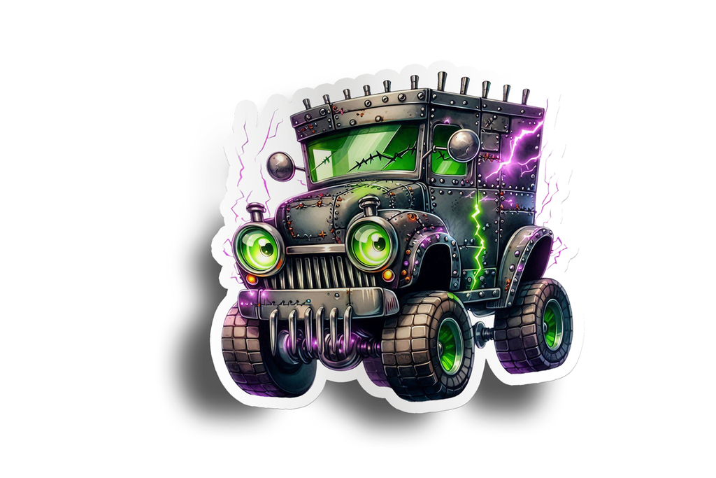 Frankenstein Monster Truck Sticker