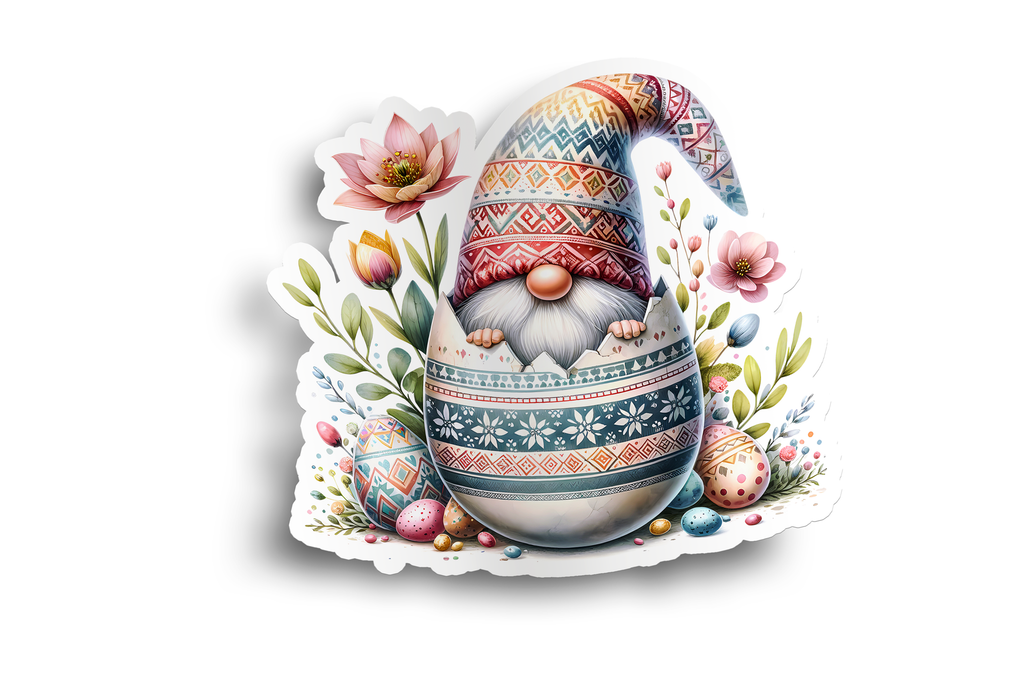 Floral Gnome Easter Sticker