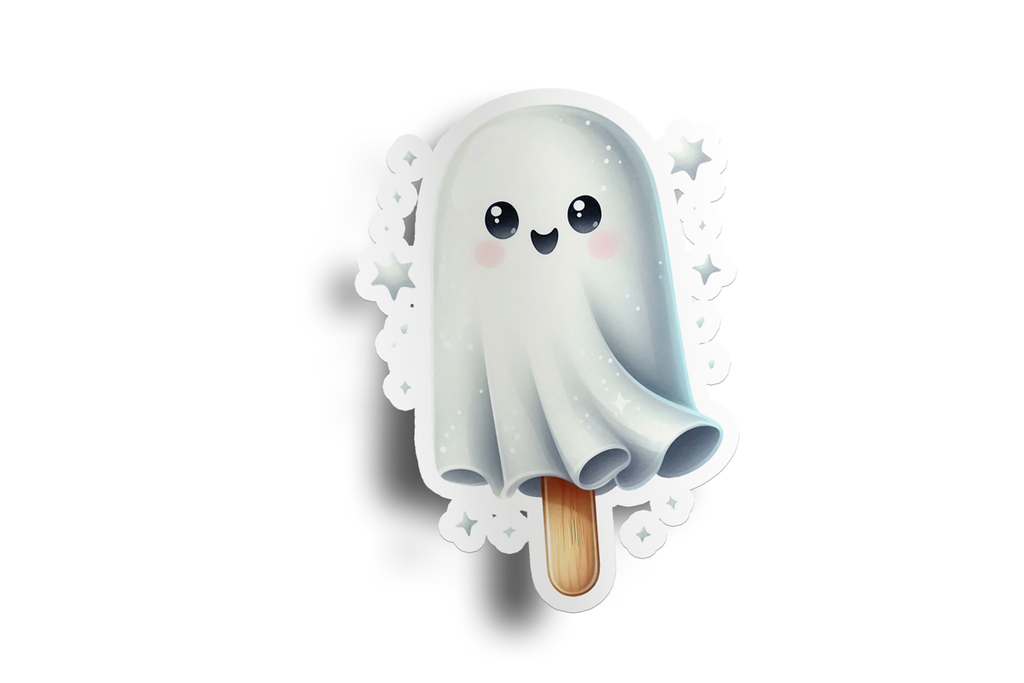 Ghost Popsicle Kid Sticker