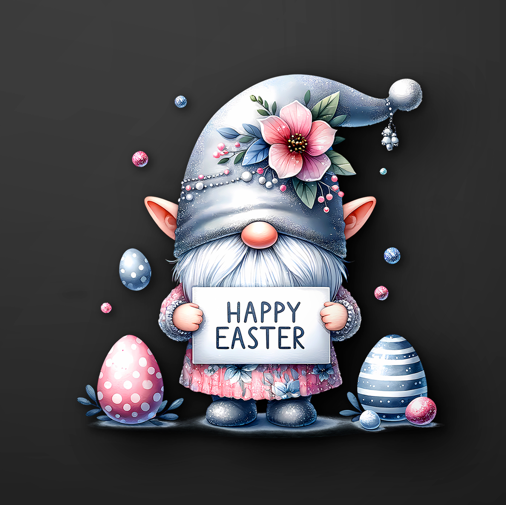 Happy Easter Gnome Sign Sticker