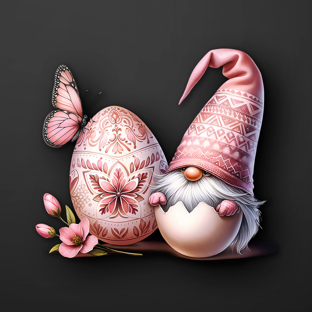 Easter Gnome Butterfly Sticker