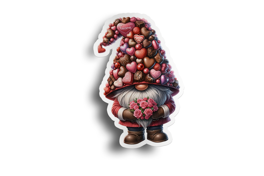 Gnome Valentine Candy Sticker