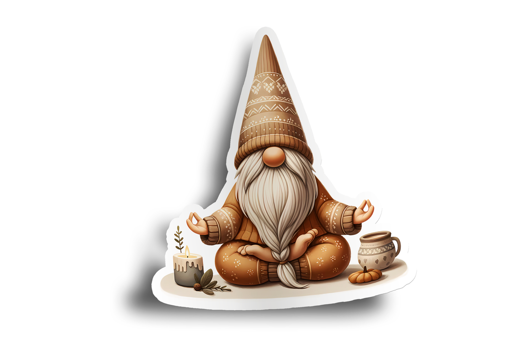 Meditation Gnome Sticker