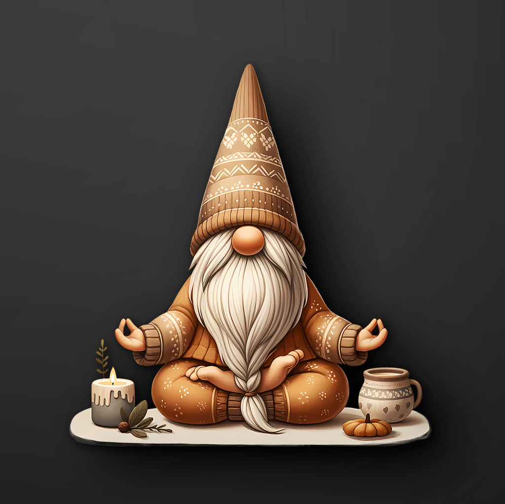 Meditation Gnome Sticker