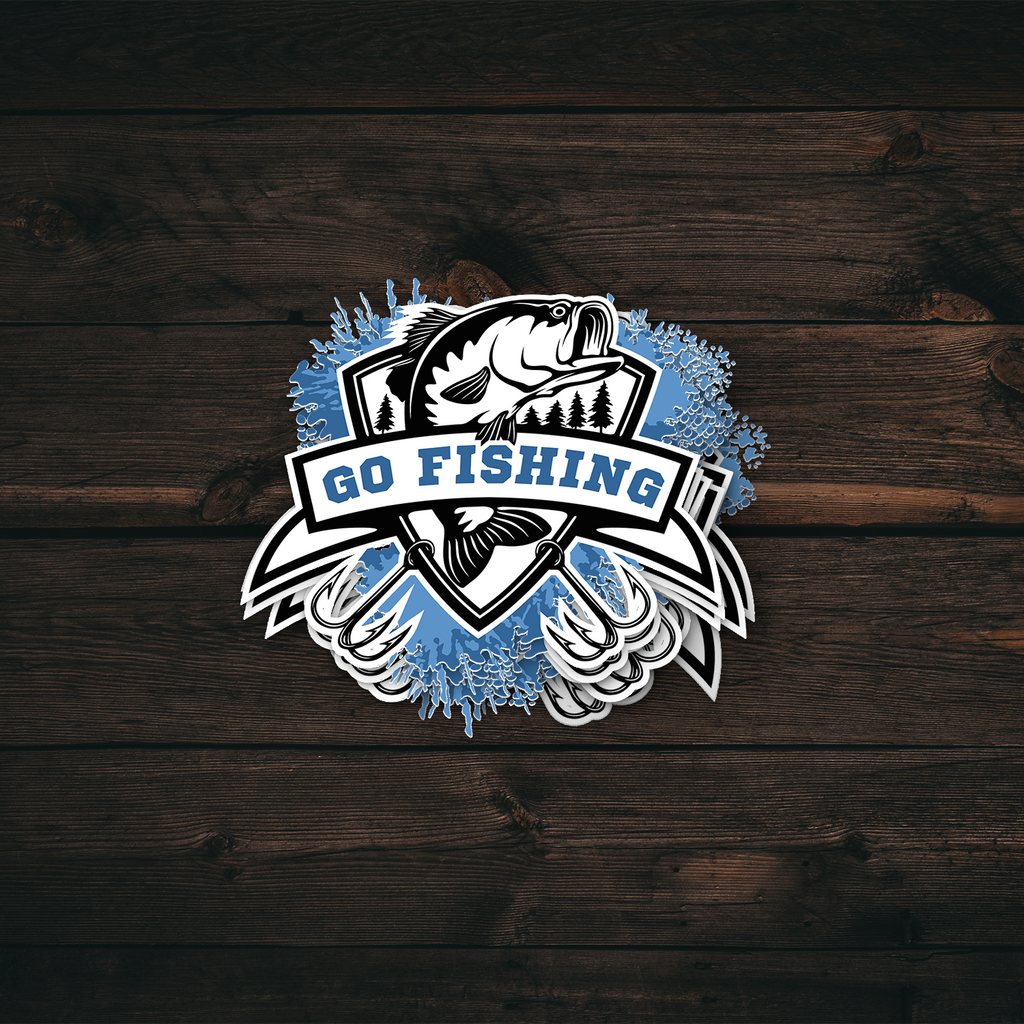 Go Fishing Bass Sticker