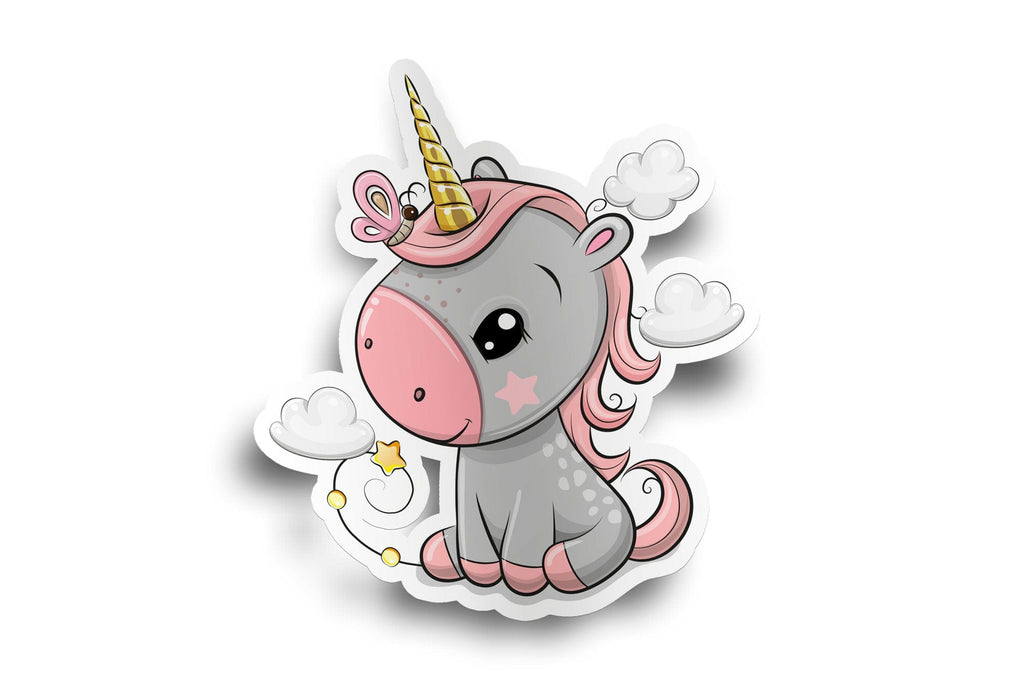 Gray Baby Unicorn Sticker