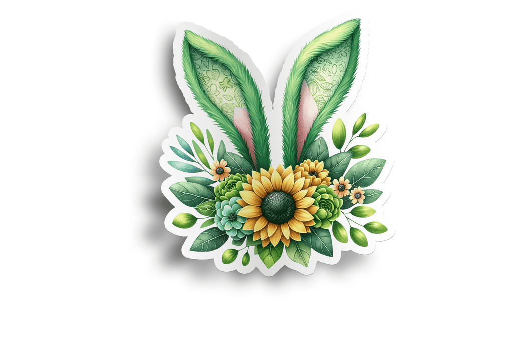 Bunny Floral Ear Stickers