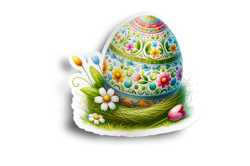 Green Easter Egg Sticker