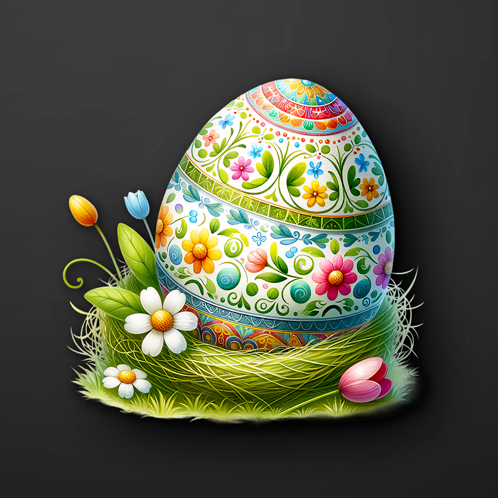 Green Easter Egg Sticker