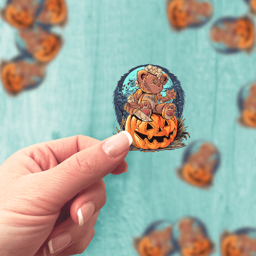 Halloween Pumpkin Killer Sticker