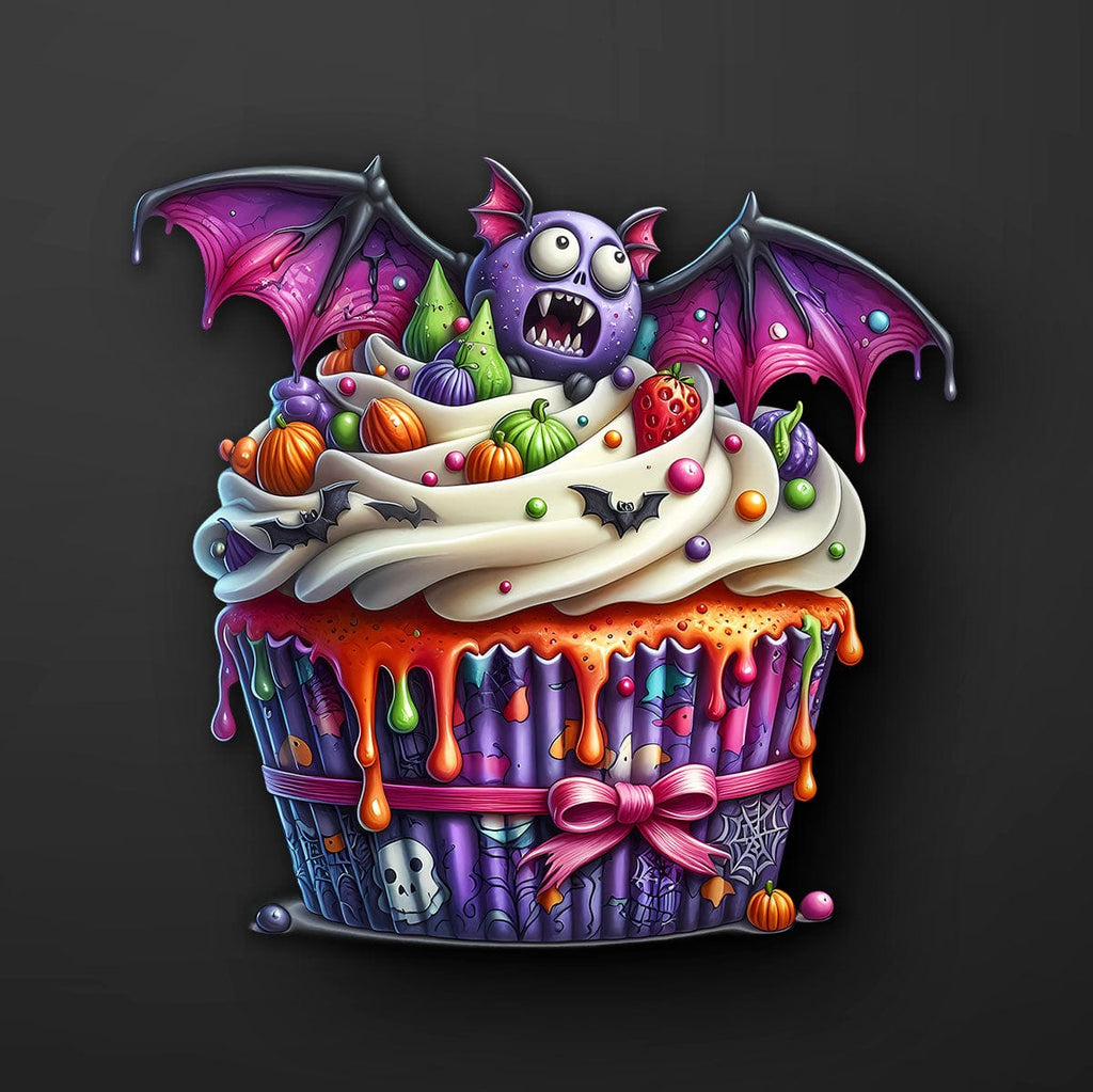 Vampire Bat Cupcake Sticker