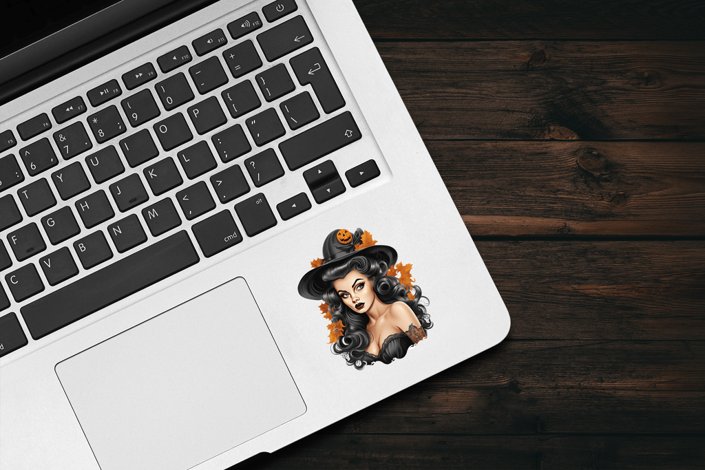 50s Witch Pin-Up Sticker