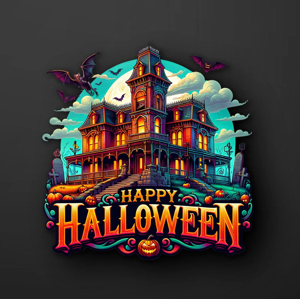 Haunted House Halloween Sticker