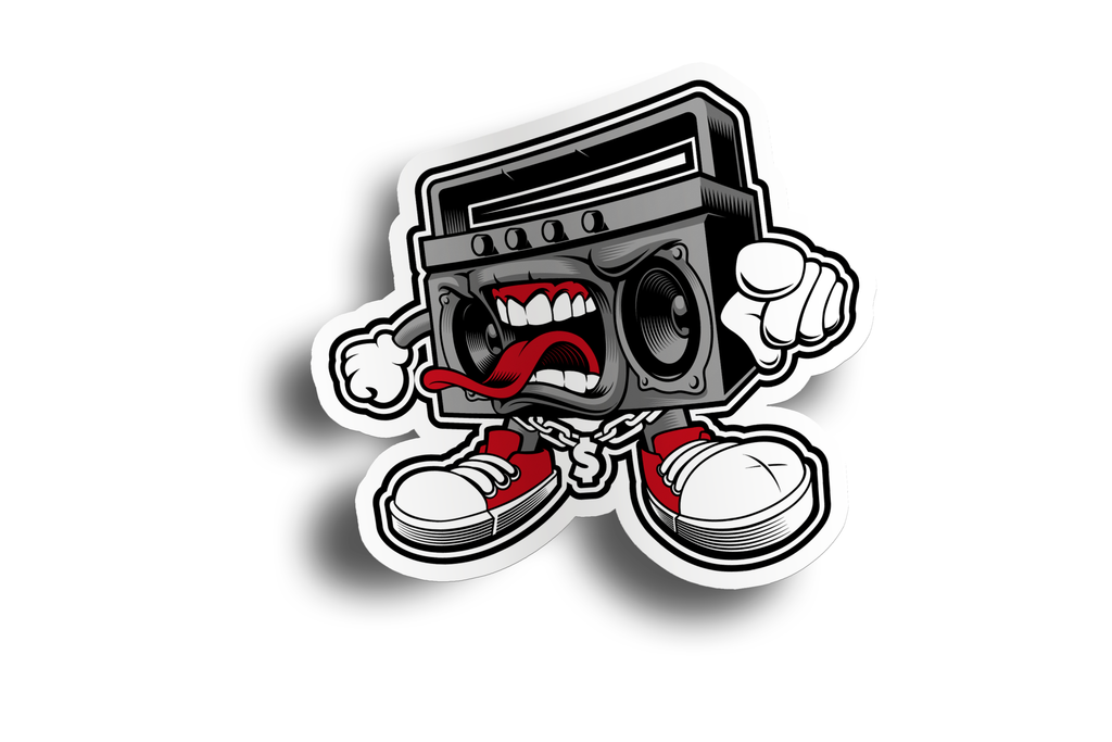 Old School Boombox Sticker