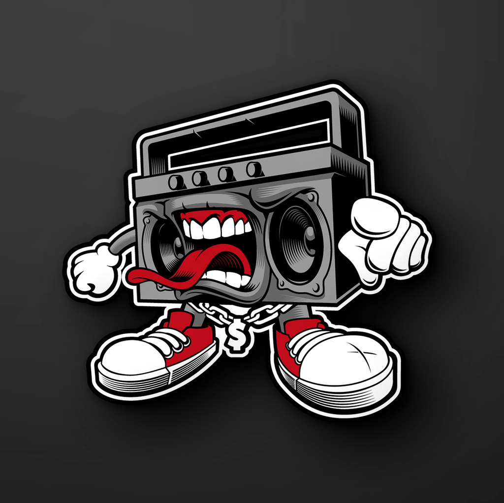 Old School Boombox Sticker