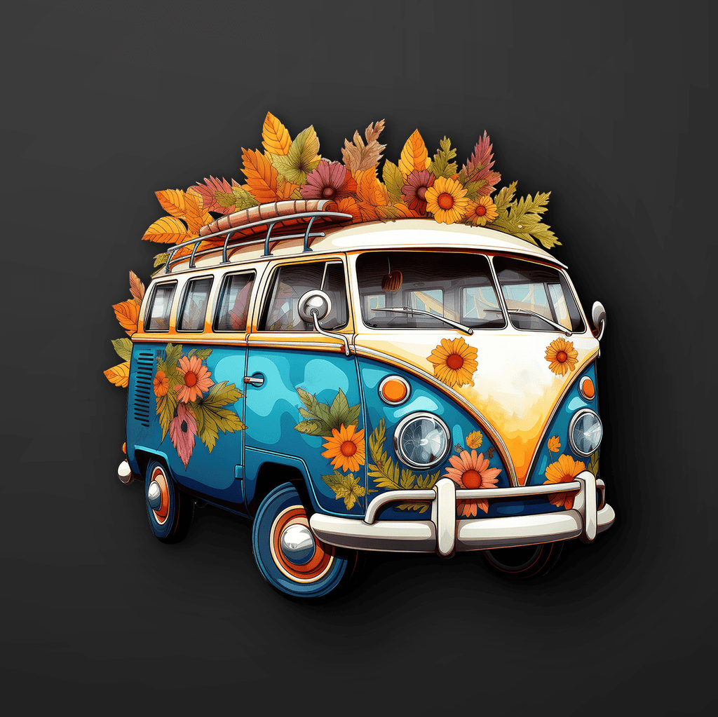 Hippie Van Sticker