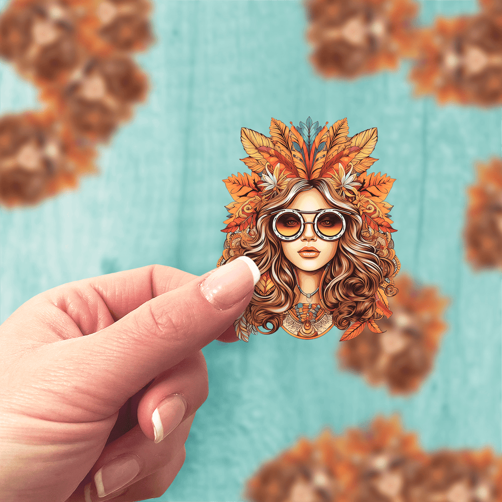 California Hippie Girl Sticker