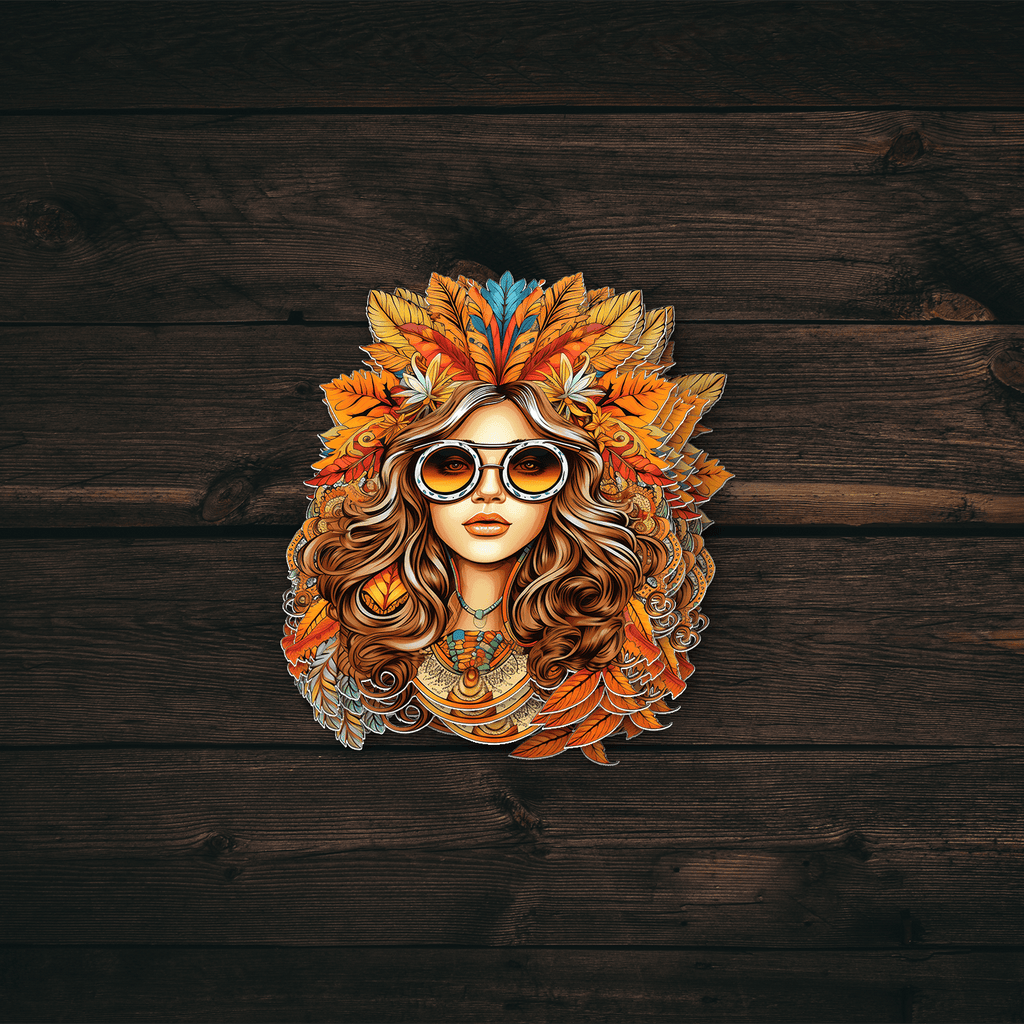 California Hippie Girl Sticker