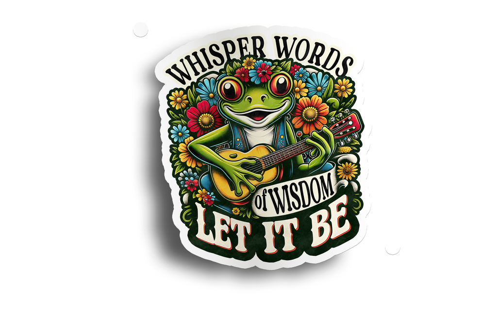 Hippie Let It Be Sticker