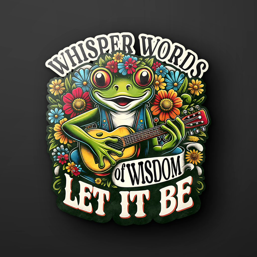 Hippie Let It Be Sticker