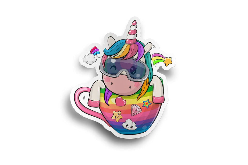 Unicorn Hippie Coffee Sticker