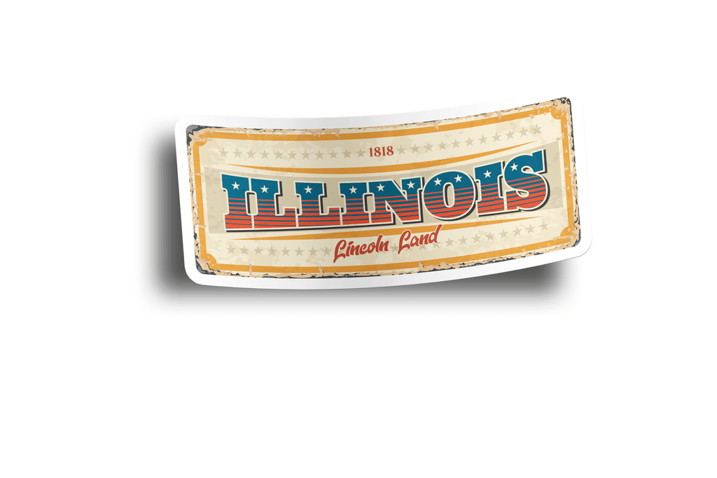 Illinois State Vintage Sticker