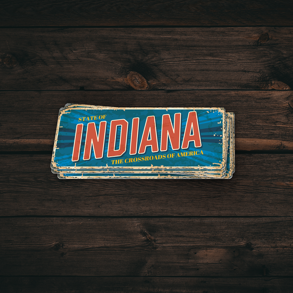 Indiana State Vintage Sticker