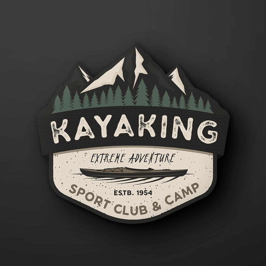 Kayaking Vinyl Sticker