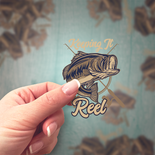 Keep-it-Reel Bass Fish Sticker
