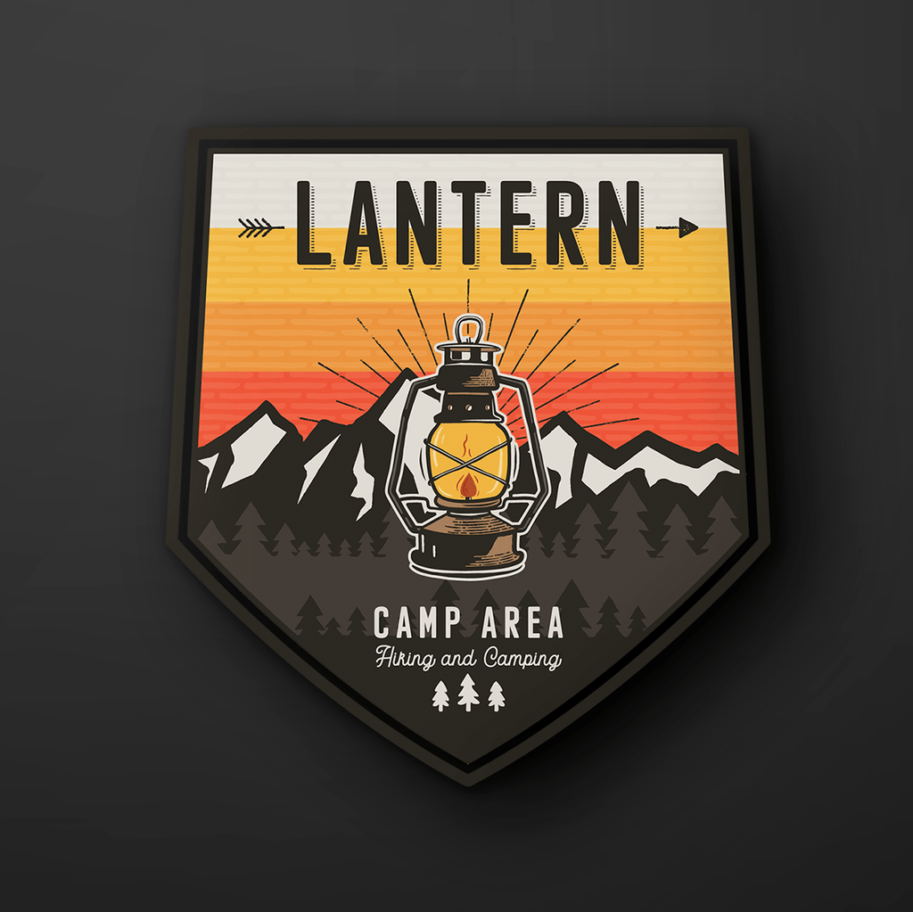 Lantern Camping Area Sticker