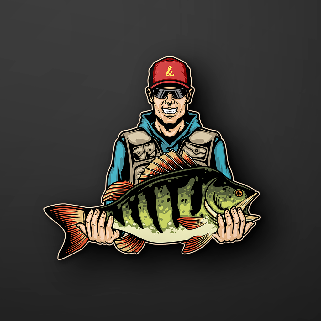 Largemouth Bass Fisherman Sticker