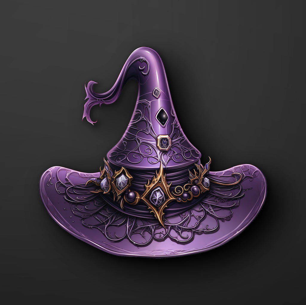 Lavender Witch Hat Sticker