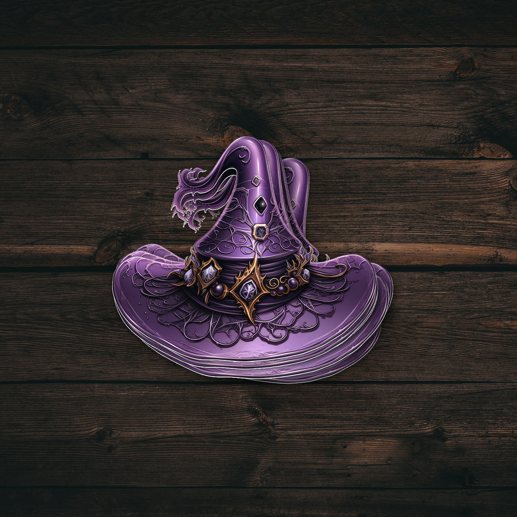 Lavender Witch Hat Sticker