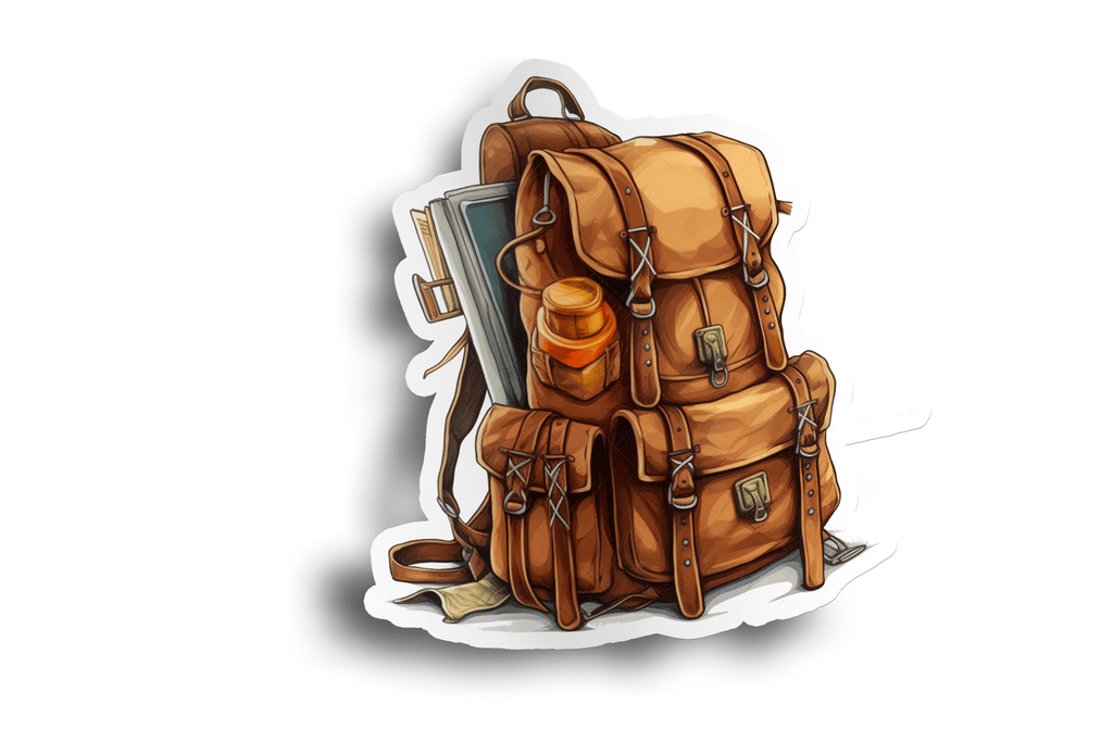 Leather Backpack Clear Sticker