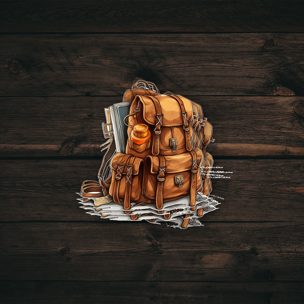 Leather Backpack Clear Sticker