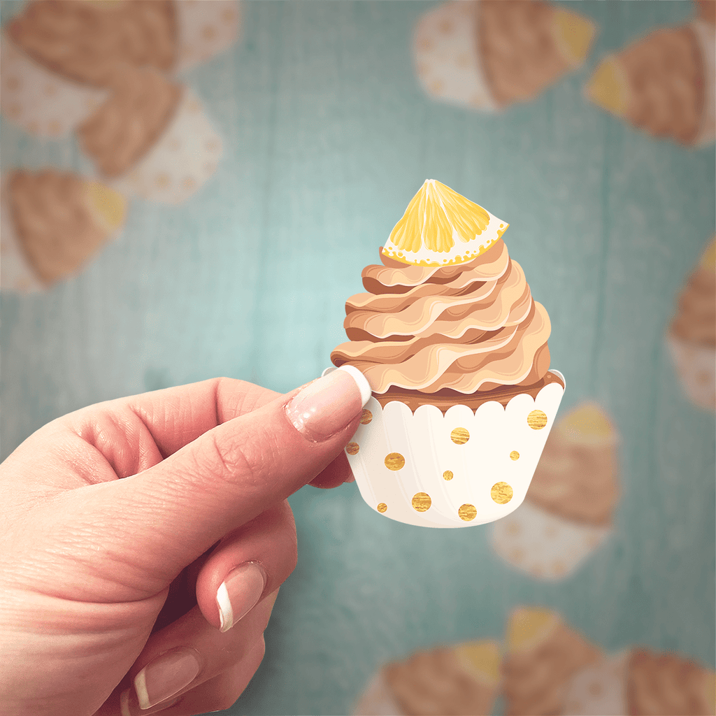 Lemon Top Cupcake Sticker