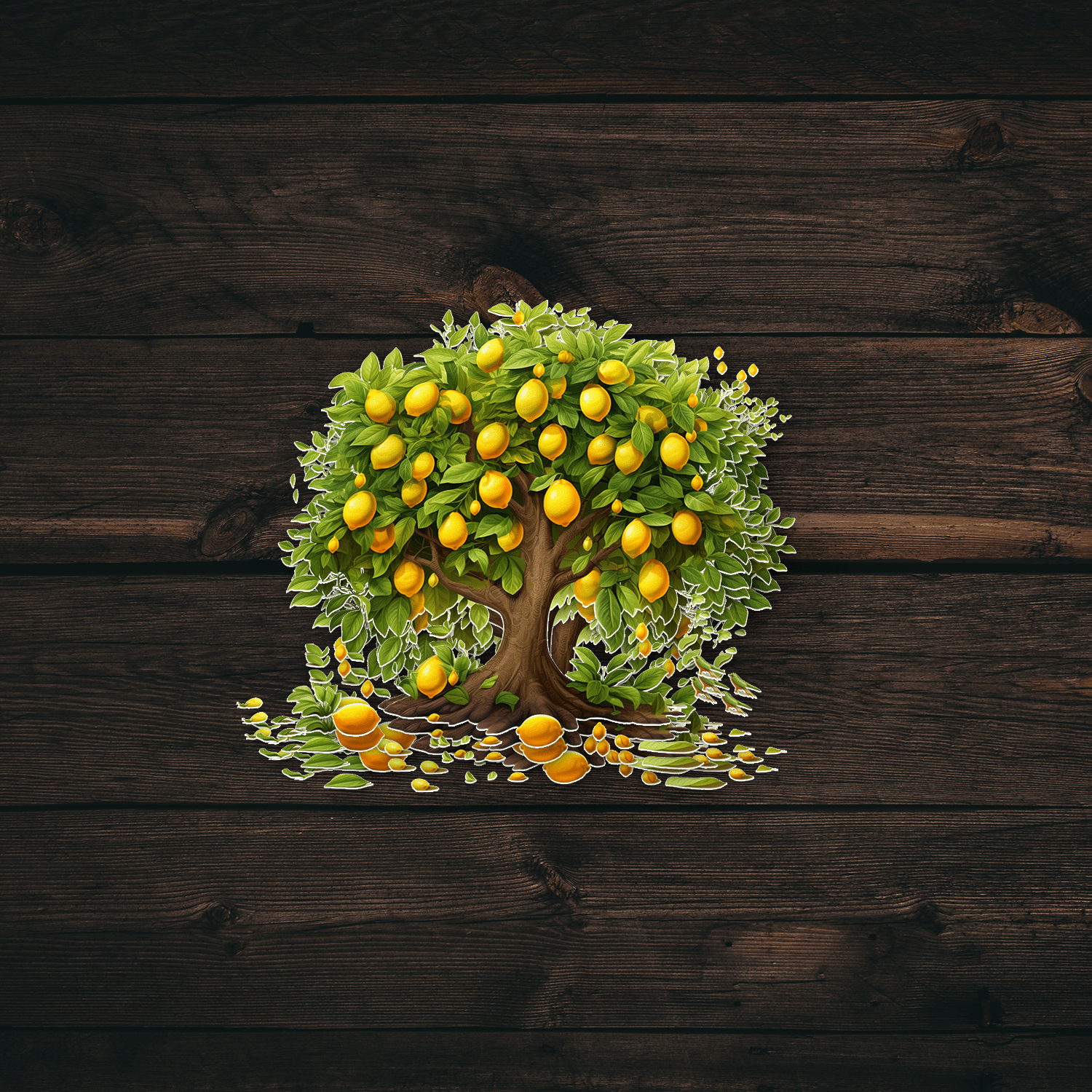 Lemon Tree Sticker Lemon Tree Die-Cut Sticker – Piggy Print Stickers