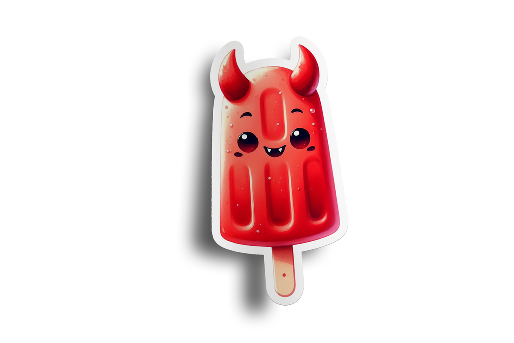 Devil Popsicle Kid Sticker