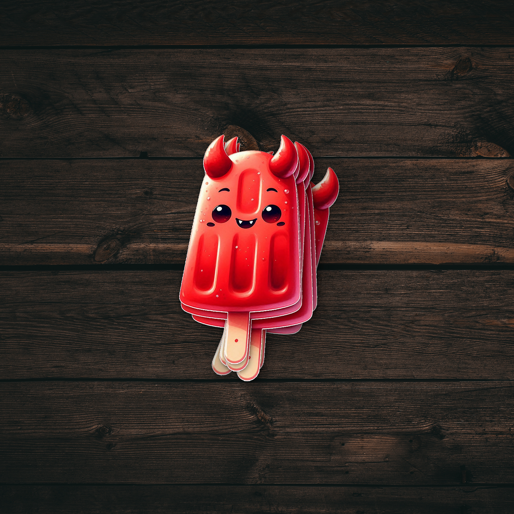 Devil Popsicle Kid Sticker