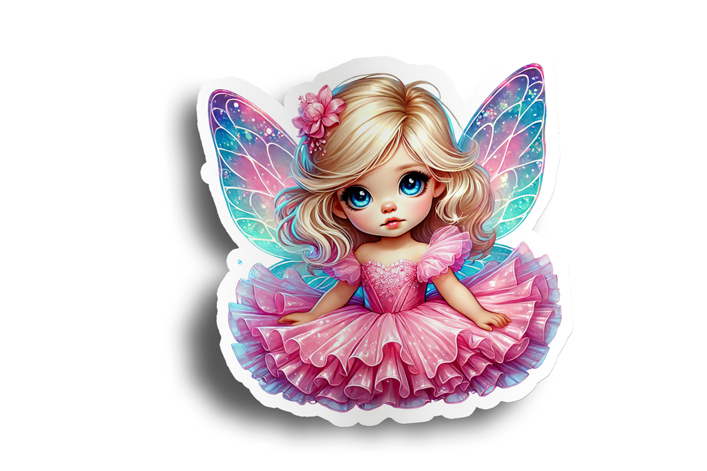 Pink Fairy Little Girl Sticker