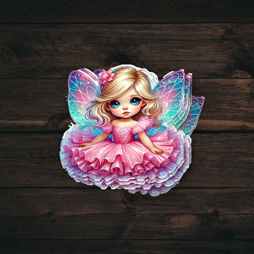 Pink Fairy Little Girl Sticker