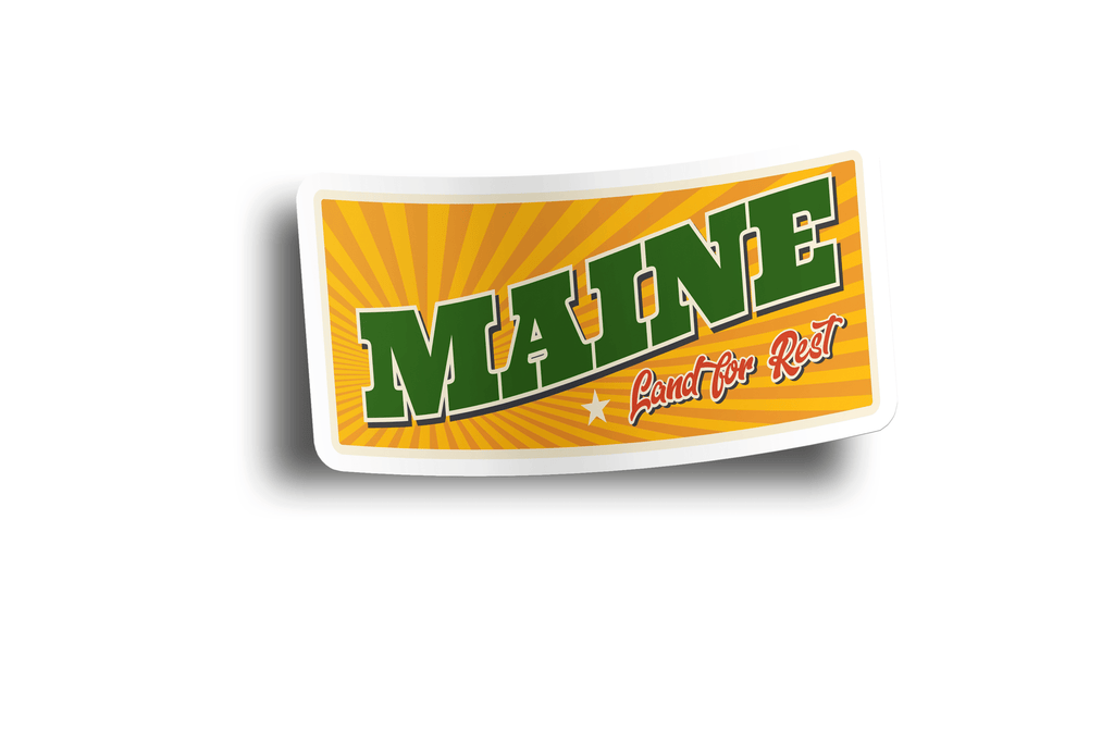 Maine State Vintage Sticker